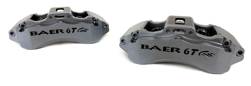 Jeep Wrangler JL Brake Kit - Front - Baer Brakes - 6T Front SZ + Slotted Rotors + D1247 Pads - Graphite Gray - `07-`25